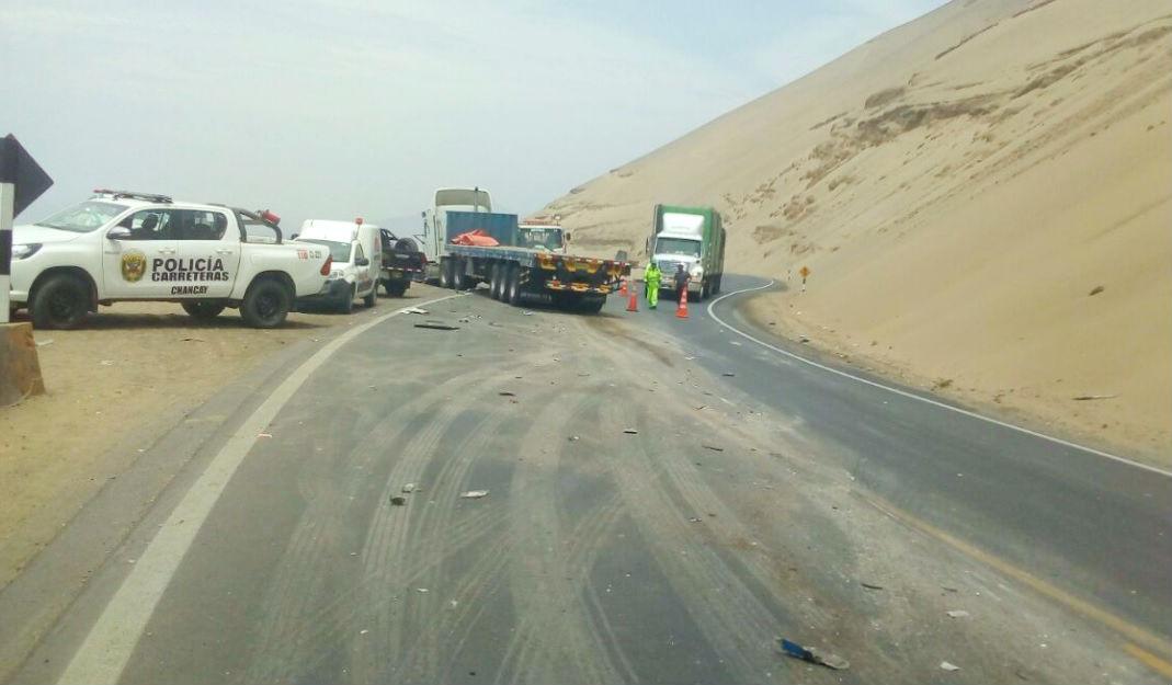 Accidente en el serpentín de Pasamayo