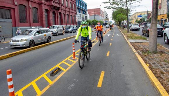 Municipalidad de Lima ha implementado una red de ciclovías en la capital desde el mes de mayo. (Foto: Contraloría)