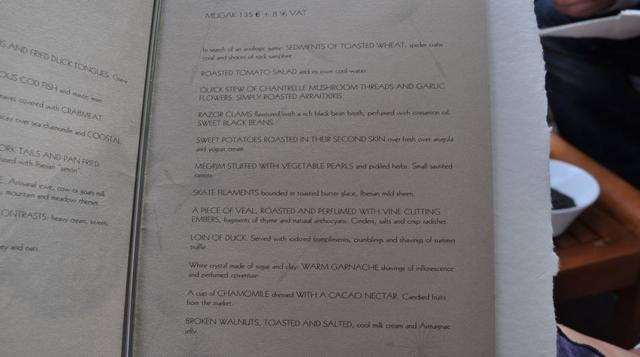 7. Mugaritz. San Sebastian. España. Menú 185 euros.