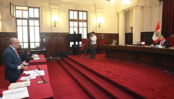 La audiencia fue dirigida por el juez supremo, Hugo Núñez Julca, del Juzgado de Investigación Preparatoria de la Corte Suprema. (Foto: Difusión)