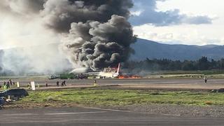 Fiscalía indaga las causas de incendio en avión de Peruvian Airlines