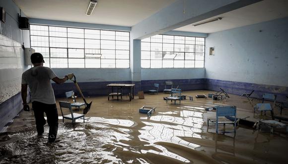 Se prevé que escuelas resulten dañadas por las lluvias o inundaciones debido al Fenómeno El Niño.  (Foto: Joel Alonzo/ @photo.gec)