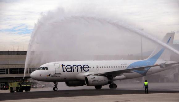 La compañía inició sus vuelos en 1962 como entidad militar, de donde deviene su nombre, acrónimo de Transportes Aéreos Militares Ecuatorianos (TAME). (AFP)