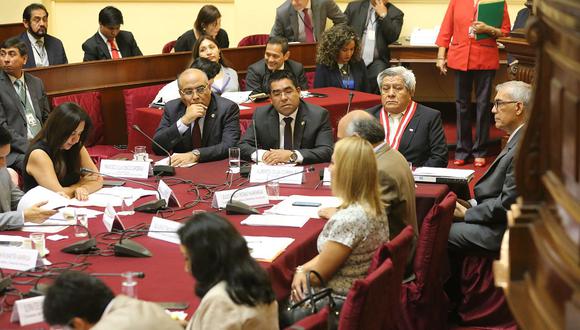 La Comisión de Justicia sesionó por unas dos horas con representantes del Poder Judicial y el Ministerio Público. (Foto: Congreso de la República)