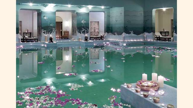 Piscina Zodiac del Palacio Umaid Bhawan se inauguro en 1943, se convirtió en la residencia privada más grande del mundo, con 347 habitaciones en total. Más tarde, parte del palacio fue convertido en un lujoso hotel. (Foto: blog.goplac