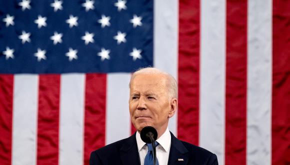 La noche del martes, Joe Biden ofreció su primer discurso sobre el estado de la Unión como presidente de Estados Unidos. Su mensaje estuvo claramente marcado por la invasión de Rusia sobre Ucrania y las acciones que adoptarían Washington y sus aliados contra Moscú. (Foto: Saul Loeb / EFE)
