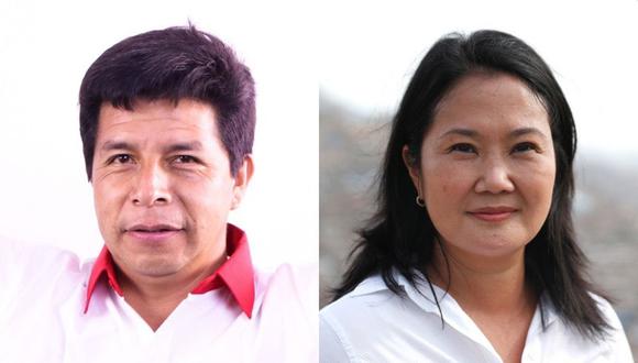 Keiko Fujimori y Pedro Castillo debatirán finalmente este sábado 1 de mayo a la 1:00 pm. (Foto: Perú Libre / Hugo Pérez / Archivo)