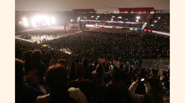 Más de un millón de personas asistieron a los conciertos en distintas ciudades latinoamericanas. Aquí una vista del celebrado en el Estadio Nacional de Lima.(Foto: USI)