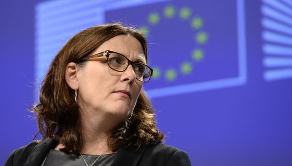 La comisaria europea de Comercio, Cecilia Malmström. (Foto: AFP)