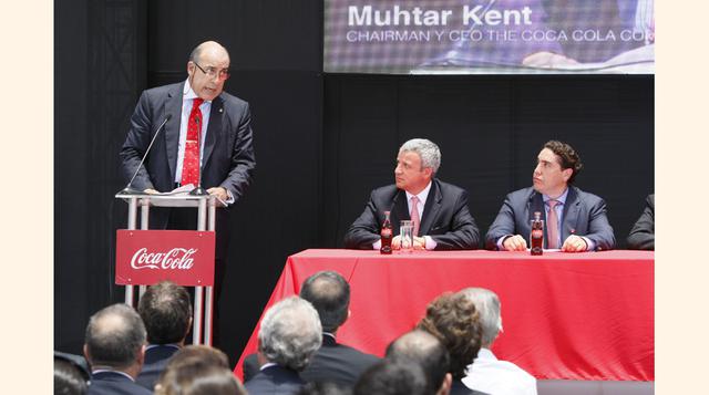 En la inauguración estuvo presente Muthar Kent, CEO de The Coca-Cola Company. (Foto: Manuel Melgar)