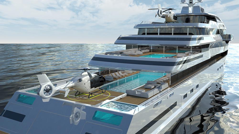 Gill Schmid Design ha diseñado un yate de 100 metros hecho de cristal. (Fuente: Difusión)