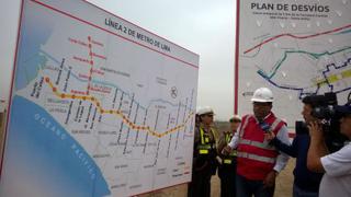 El 14 de mayo se inician los desvíos por obras en Línea 2 del Metro de Lima