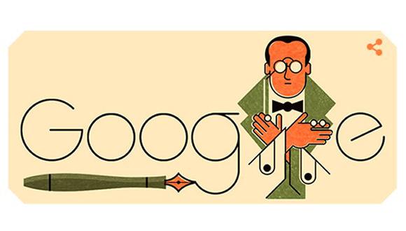 El legado de Abraham Valdelomar fue homenajeado con este doodle de Google. (Foto: Google)