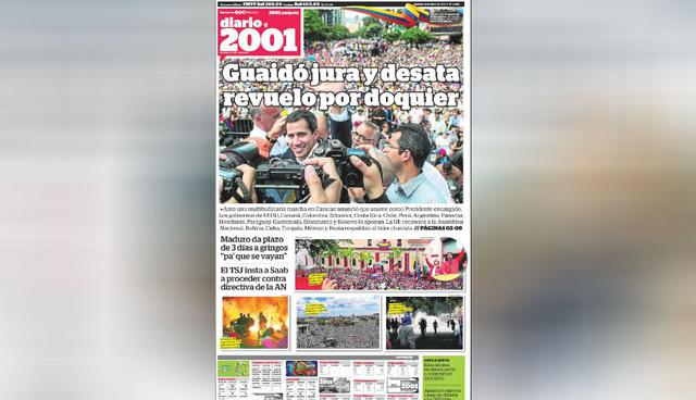 La crisis venezolana en las principales portadas del mundo. (Foto: Diario 2001 - Venezuela)