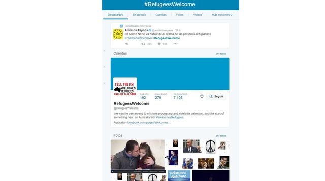 #RefugeesWelcome: Activistas en Europa y Estados Unidos compartieron la etiqueta para dar la bienvenida a los refugiados provenientes del Medio Oriente y África hacia Europa.