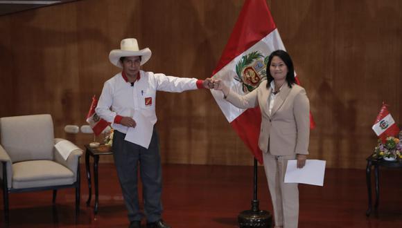 Pedro Castillo y Keiko Fujimori firmaron la Proclama Ciudadana (Renzo Salazar/GEC).