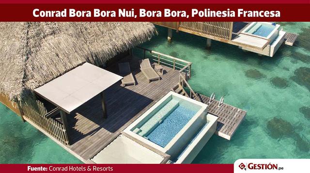 Es el primer complejo turístico de cinco estrellas en abrir en Bora Bora en una década, pero valía la pena esperar por el Conrad Bora Bora Nui. Debutó el lunes con 86 bungalows sobre el agua, cada uno equipado con almohadas personalizables, bañeras enorme