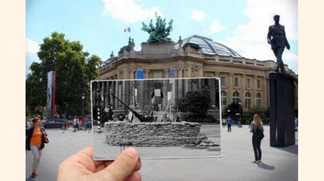 CAÑÓN ANTIAÉREO UBICADO FRENTE AL GRAND PALAIS EN AGOSTO DE 1944