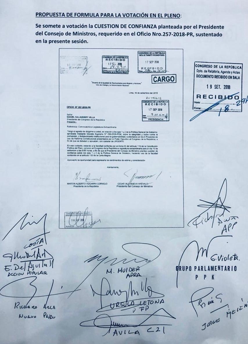 Cuestión de Confianza