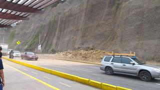 Costa Verde: derrumbe en acantilado bloquea vía a la altura de playa Agua Dulce