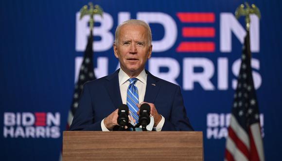 Joe Biden pronuncia un mensaje en Delaware, Estados Unidos. (Foto:  JIM WATSON / AFP).