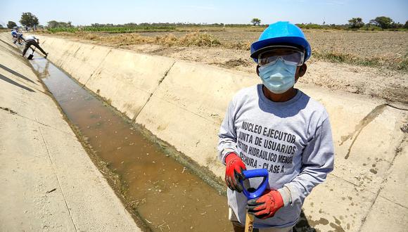 Se impulsa la generación de empleo en el sector mediante la limpieza y el mantenimiento de la infraestructura de riego, dijo Montenegro. (Foto: GEC)