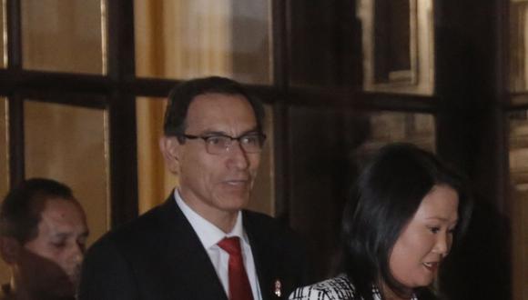 Keiko Fujimori y Martín Vizcarra (Foto: USI)
