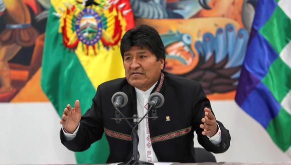 El presidente de Bolivia, Evo Morales, en una comparecencia hoy miércoles ante los medios en La Paz tras dos días de protestas en Bolivia. (EFE/Martin Alipaz).