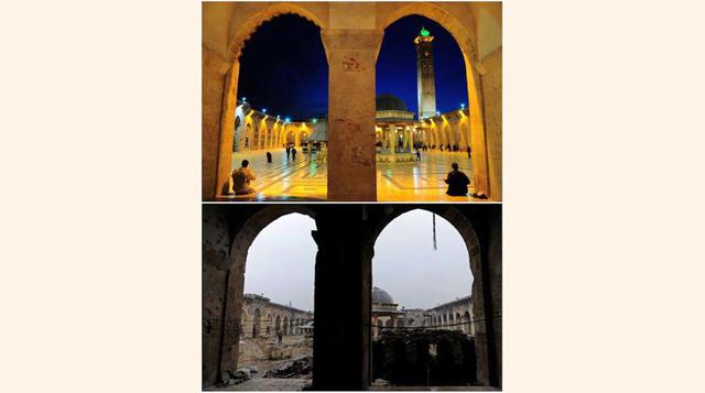 El antes y después de Aleppo tras la guerra de Siria.(foto:Diario ABC, S.L.)