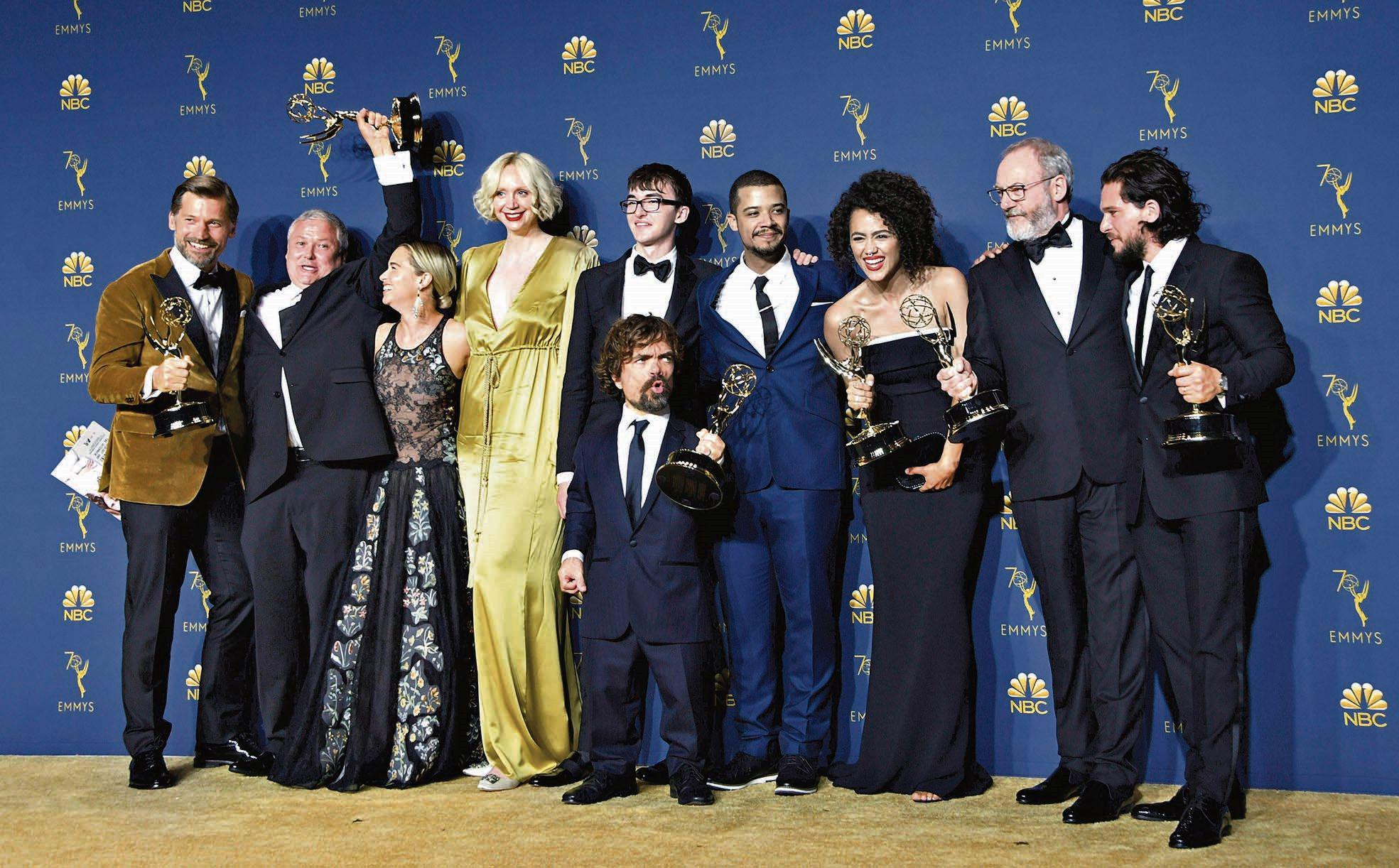 Notable. La serie “Game of Thrones” se llevó otra vez el premio más importante de la noche, como Mejor Serie Dramática. (Foto: AFP)