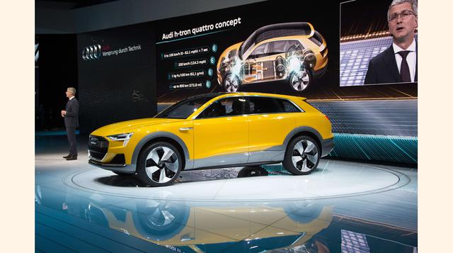 El concepto h-tron quattro de Audi se dio a conocer durante la conferencia de prensa de Audi en el North American International Auto Show en Detroit, Michigan, el 11 de enero del 2016. (Foto: AFP)