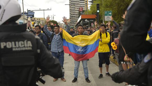 Para el analista económico Pablo Dávalos, el centro de la protesta es el llamado “paquetazo” de medidas aplicadas y defendidas por Lenin Moreno. (Foto: AFP)