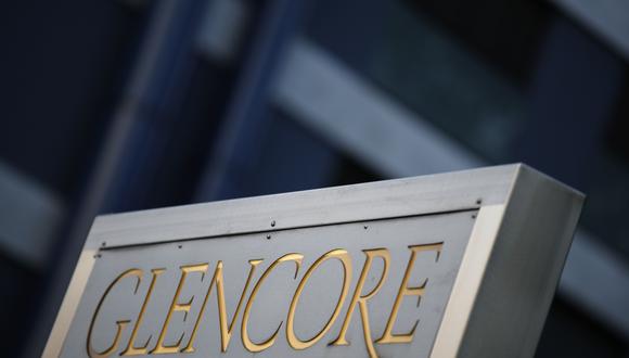 Placa con el nombre de Glencore cerca de la oficina central de la compañía en Baar, Suiza, el viernes 6 de julio de 2018.