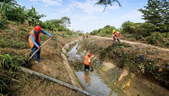 Una de las acciones de Con Punche Perú Agro figura la implementación de núcleos ejecutores para actividades de mantenimiento de infraestructura de riego. (Foto: Midagri)