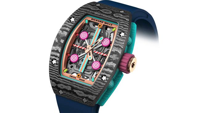 FOTO 5 | TPT de cuarzo y TPT de carbono - Richard Mille. The case here on this watch from the new bonbon collection is made with Quartz TPT. Source: Richard Mille