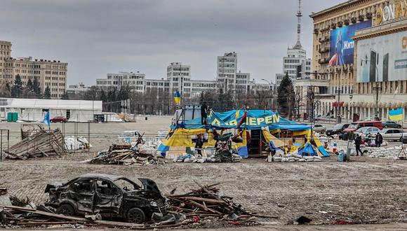 Ucrania presentó el 26 de febrero un requerimiento ante la CIJ contra Moscú, dos días después del inicio de la ofensiva militar. (Foto: Sergey Kozlov / EFE)