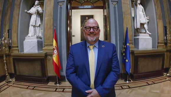El vicepresidente del Parlamento Europeo, el luxemburgués Marc Angel, este lunes en el Senado español. (Foto: EFE/David Fernández)