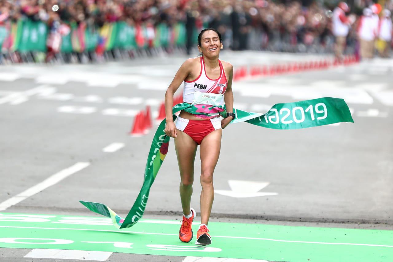 Gladys Tejeda batió récord y se llevó el oro en la maratón femenina. (Foto: GEC)