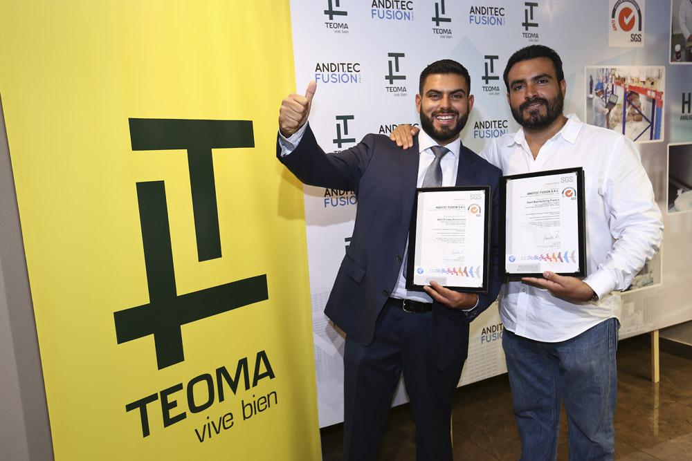 Teoma obtuvo las certificaciones en Buenas Prácticas de Manufactura y Análisis de Peligros y Puntos Críticos de Control.