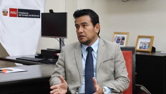 Paúl Caiguaray, viceministro de Gobernanza Territorial sostuvo que seis meses podrían ser suficientes para una mesa de diálogo. Foto: PCM