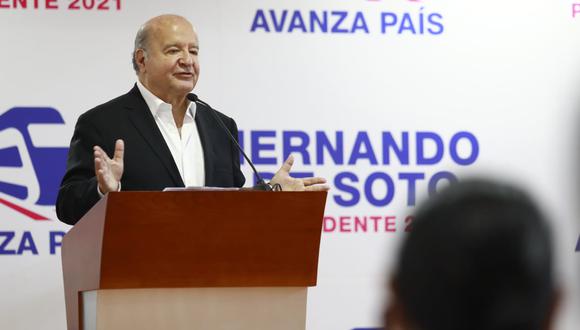 De Soto dijo estar convencido que el Perú debe aspirar a un “capitalismo democrático”. (Foto: GEC)