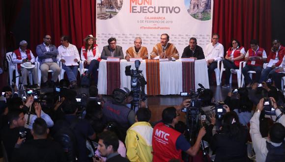 El presidente Martín Vizcarra participó en el Muni Ejecutivo de Cajamarca con parte de su gabinete ministerial. (Foto: Twitter @MemPeru)