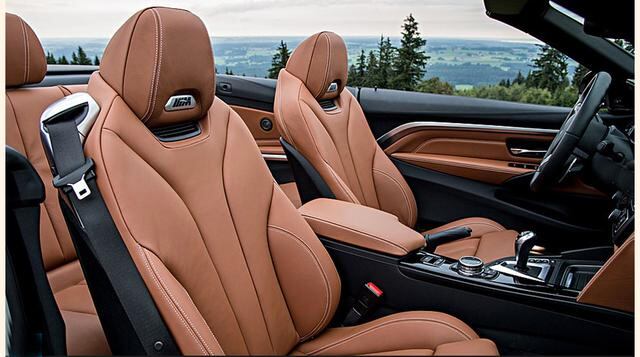 Incluye asientos de reglaje eléctrico y tapicería de cuero Merino, los faros bi-xenón, la suspensión adaptativa, los sensores de aparcamiento y el control de crucero con función freno. (Foto: Expansión)