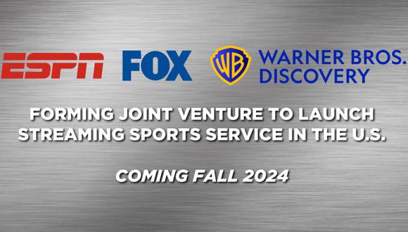 ESPN -filial de Disney-, Fox y Warner Bros. Discovery apuntan a unirse.