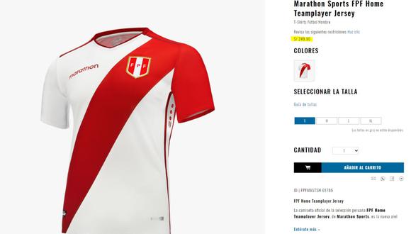 La nueva camiseta de la Selección Peruana ya tiene precio (Foto: Captura).