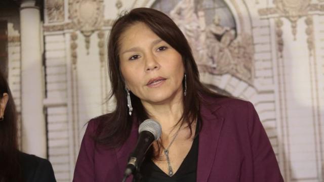 La ex ministra Paola Bustamante, cuando presidía la cartera de Desarrollo e Inclusión Social. (Foto: GEC)