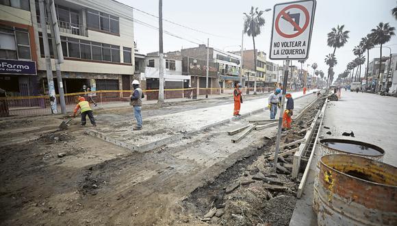 Ejecución. A la fecha, la provincia Lima registra un avance del 67% de sus recursos para obras. (Foto: Difusión)