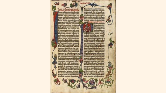 La Biblia de Gutenberg. Se trata del primer material bíblico impreso mediante una prensa de tipos móviles. Si bien no fue el primer libro impreso por Gutenberg, sí está entre los primeros, incunable y emblemáticos. Su tiraje constó de aproximadamente 180 