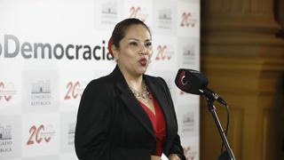 Digna Calle pide a Boluarte que respalde proyecto de adelanto de elecciones generales