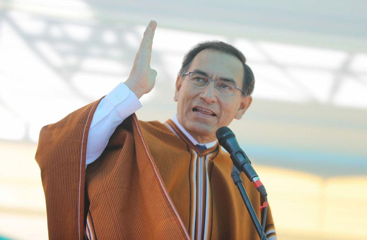El presidente de la República, Martín Vizcarra, dio estas declaraciones durante la ceremonia por el 479 aniversario de Huánuco. (Foto: Andina)